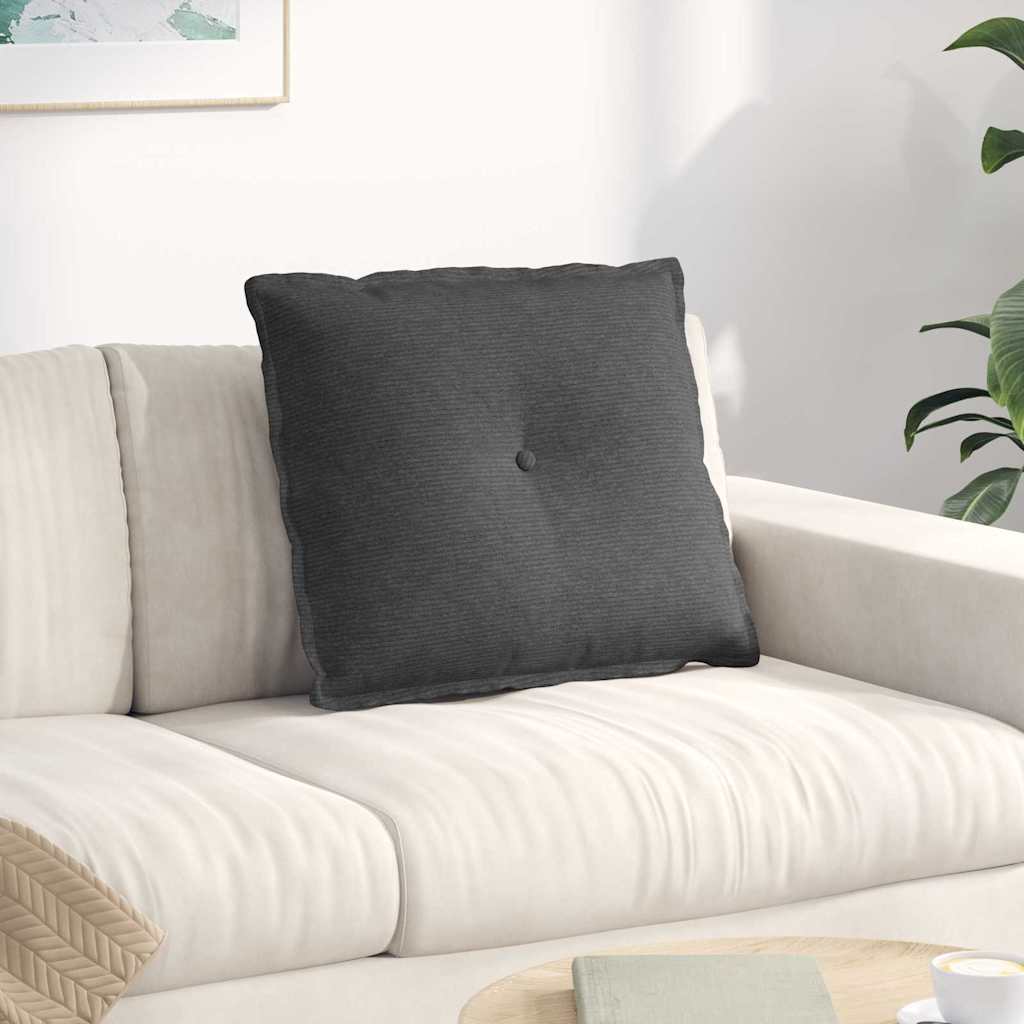 Cuscino schienale Vidaxx tessuto a corde grigio scuro 60 x 50 cm