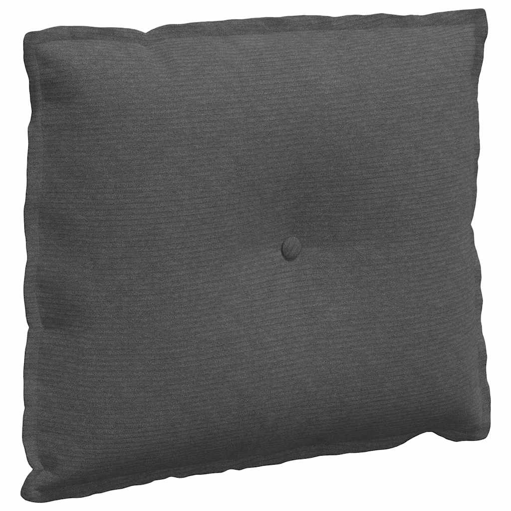 Cuscino schienale Vidaxx tessuto a corde grigio scuro 60 x 50 cm