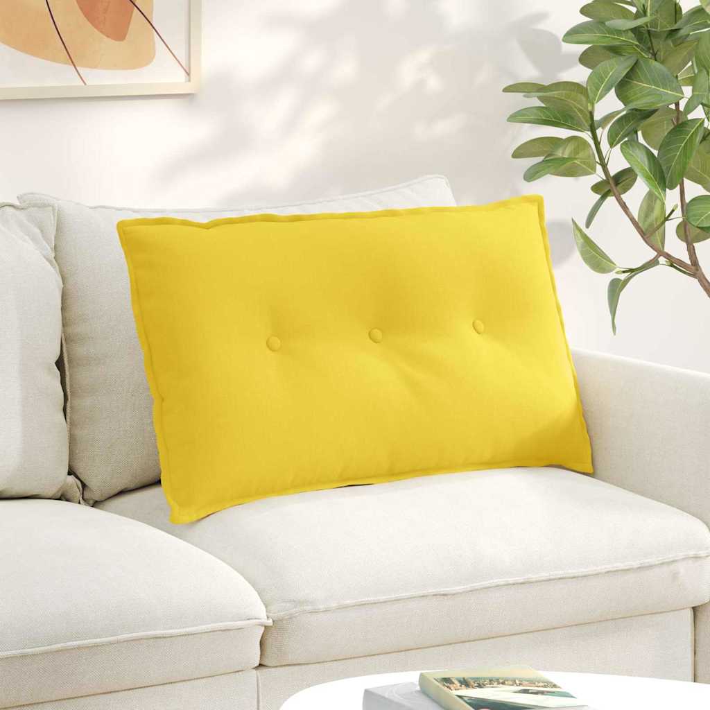 Vidaxx cojín de respaldo tejido amarillo claro 80 x 19 x 50 cm