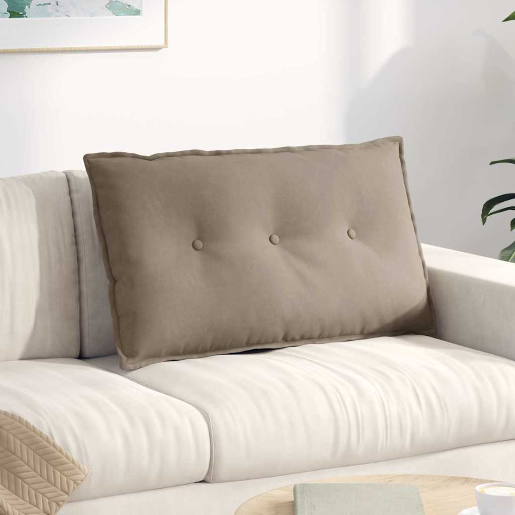 Vidaxx cojín de respaldo tejido microfibra 80 x 50 cm topo