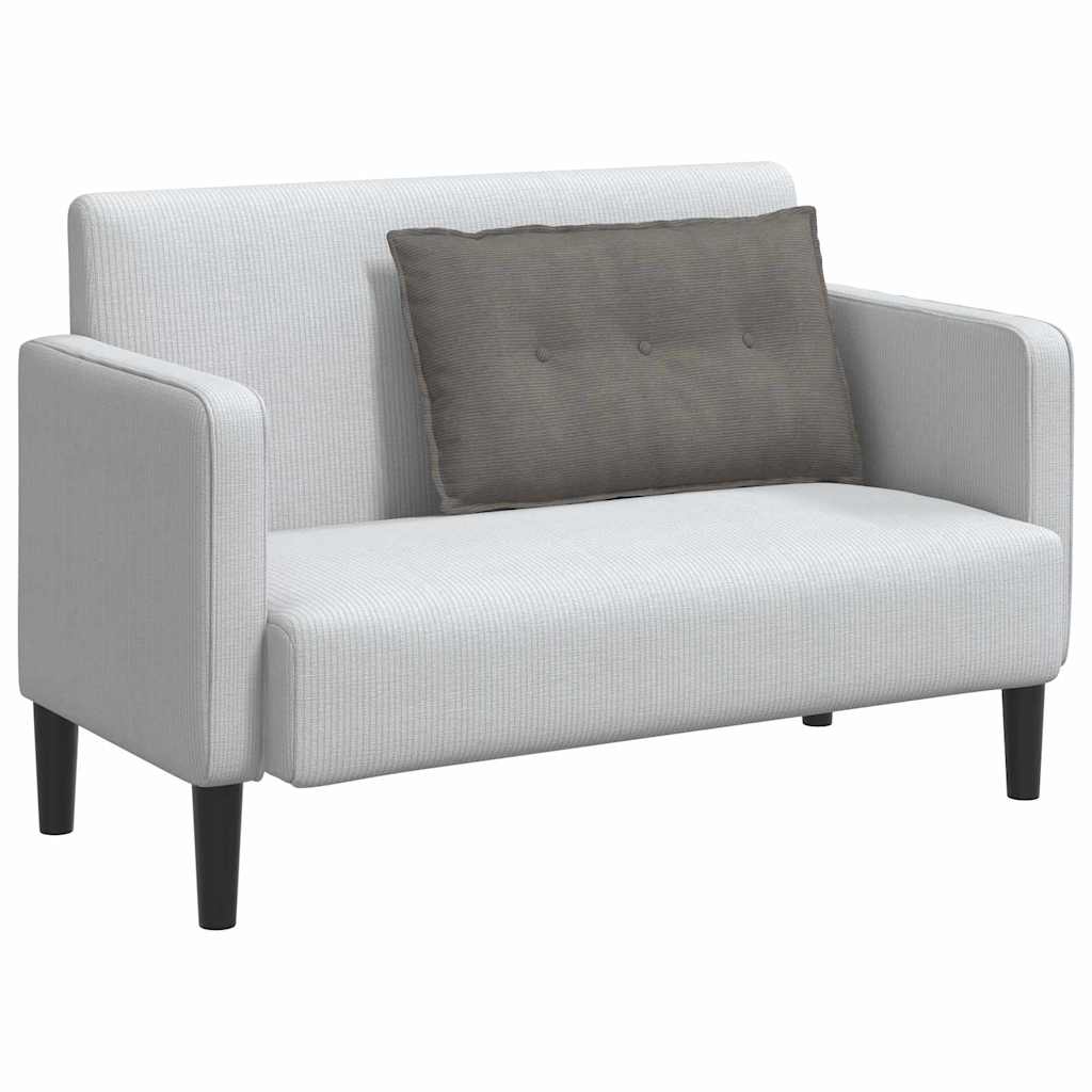 Cuscino schienale Vidaxx tessuto a corde grigio chiaro 80 x 50 cm