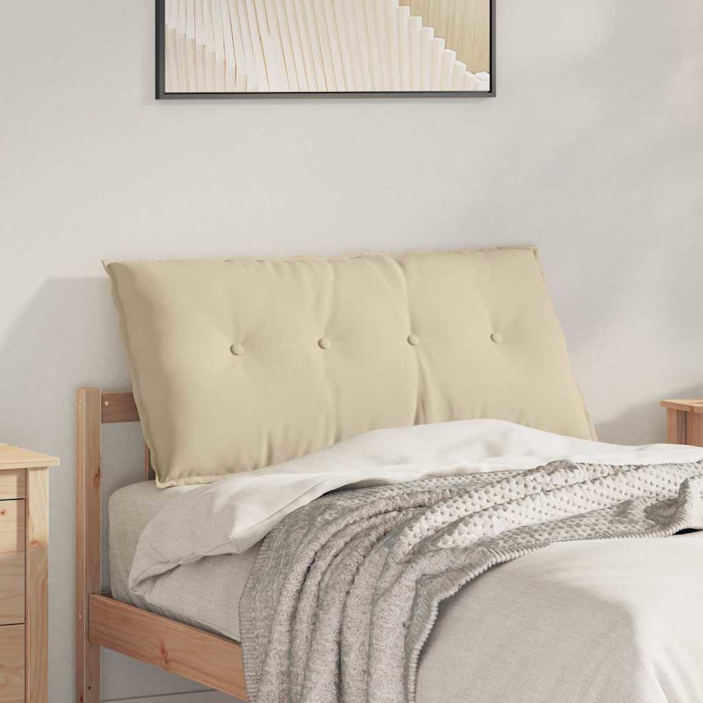 VidaXL cojín de respaldo crema 100 x 50 cm tejido microfibra