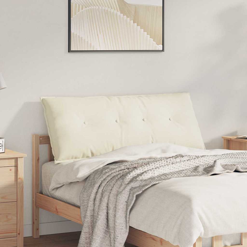 Vidaxl rugkussen crème 120 x 50 cm cordstof
