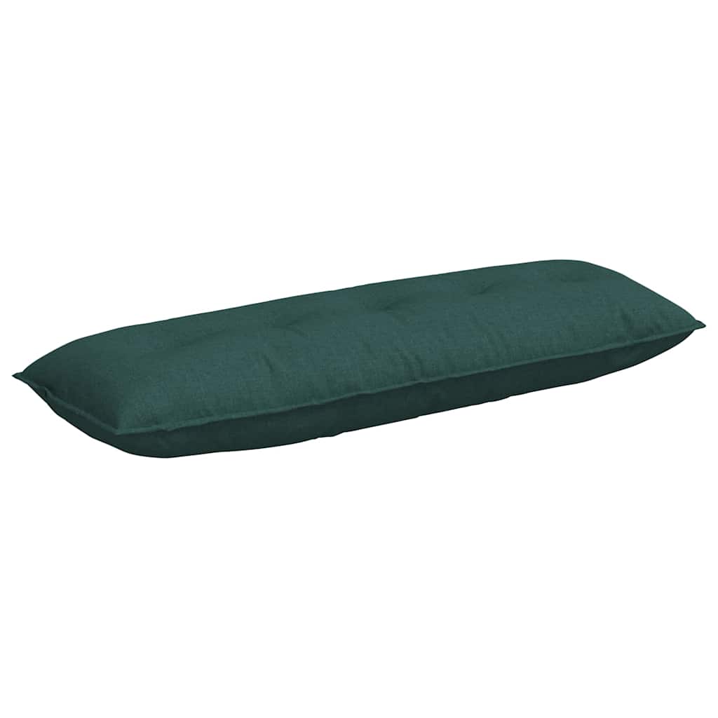 Vidaxx cojín de respaldo tela verde oscuro 140 x 19 x 50 cm