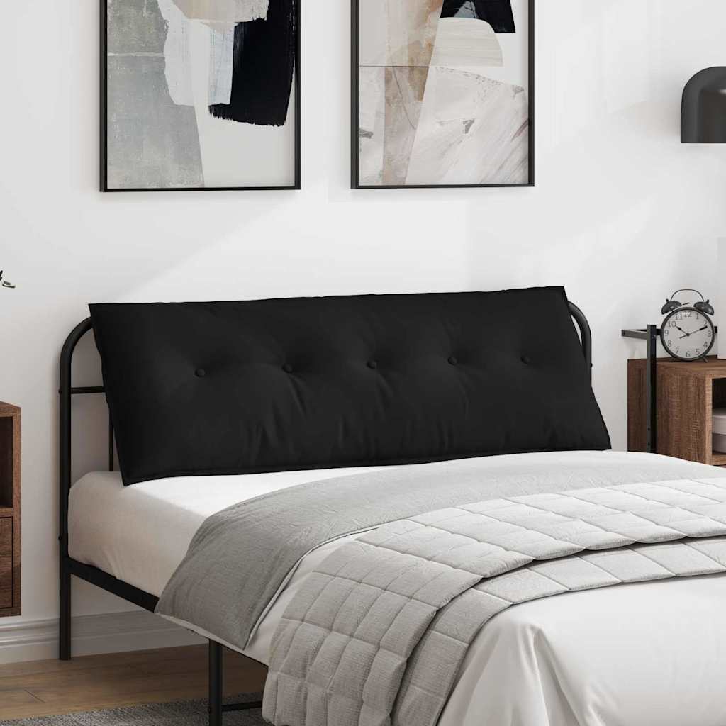 Cuscino schienale Vidaxx nero 140 x 50 cm in tessuto microfibra