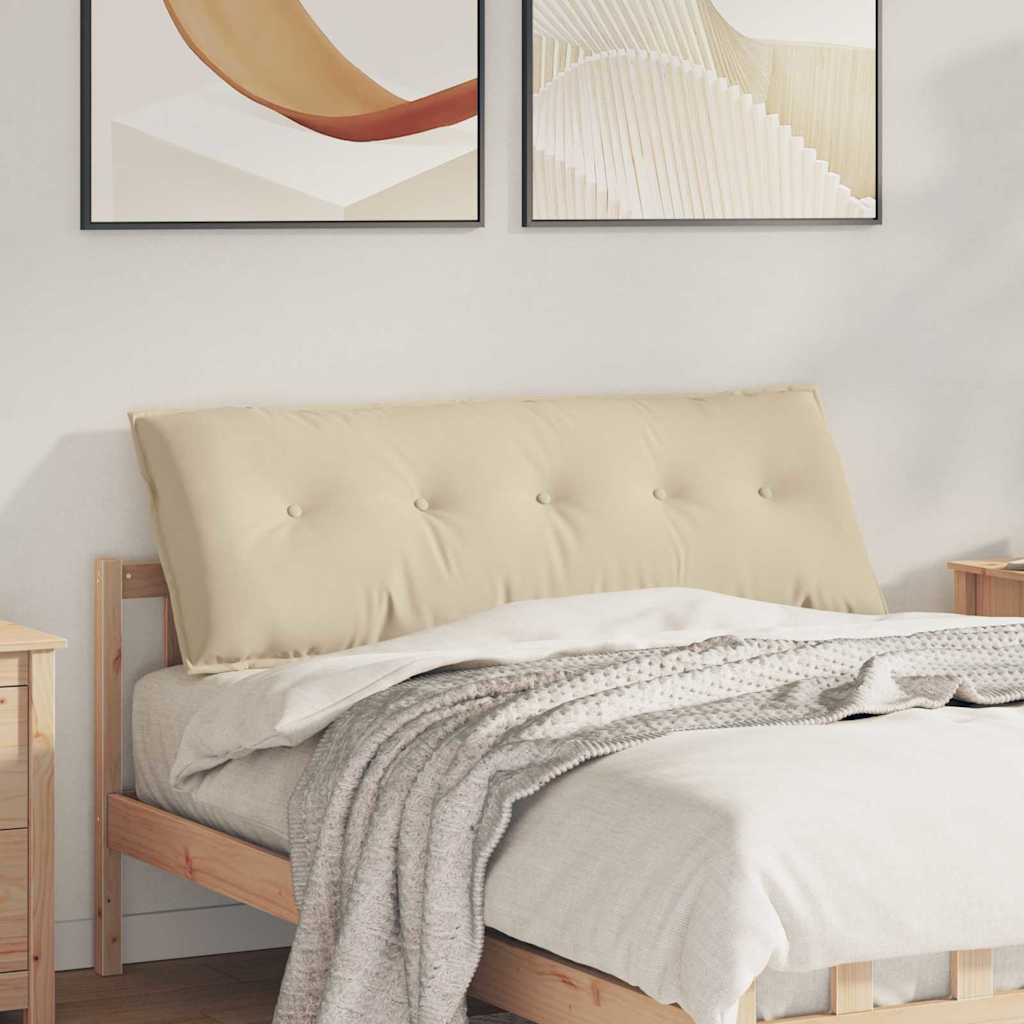 Cuscino schienale Vidaxx crema 140 x 50 cm in tessuto microfibra