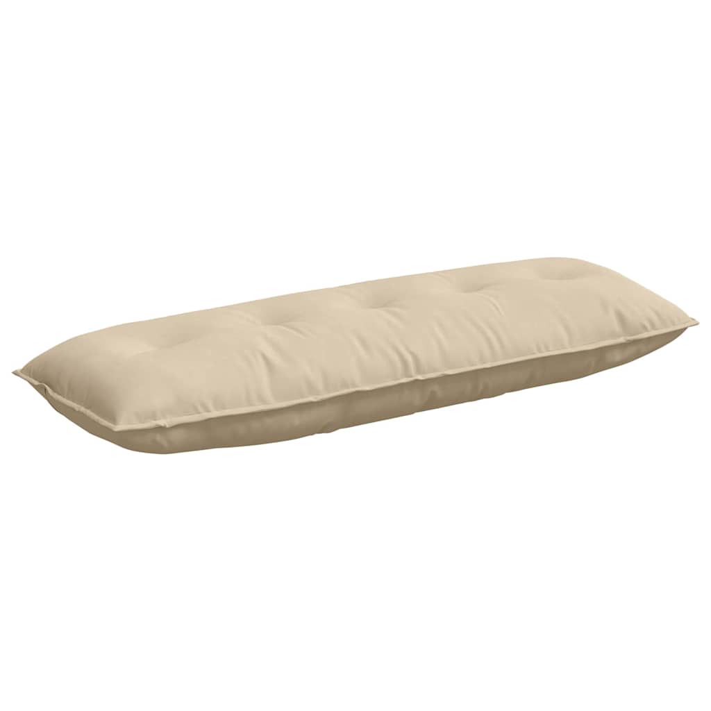 Cuscino schienale Vidaxx crema 140 x 50 cm in tessuto microfibra