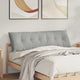 Vidaxx cojín de respaldo gris claro 160 x 50 cm tejido de microfibra