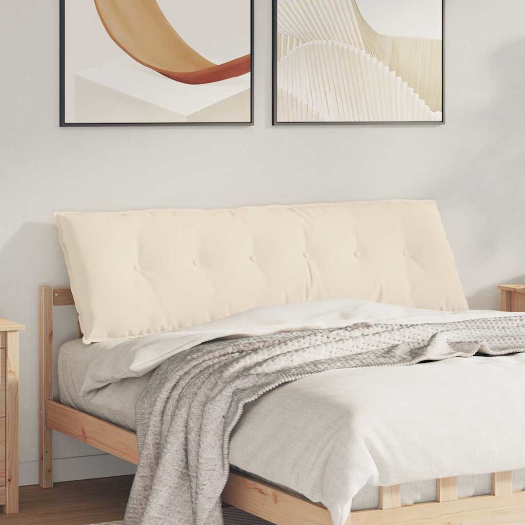 Cuscino schienale Vidaxx beige 160 x 50 cm in tessuto microfibra