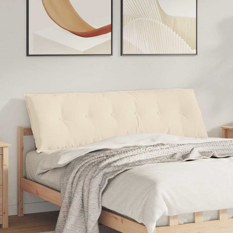 Vidaxl rugkussen beige 160 x 50 cm microvezel stof