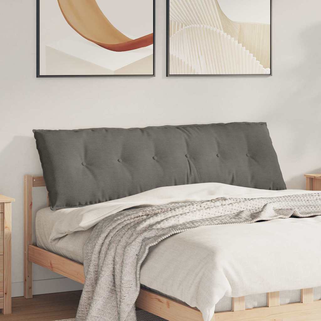 Vidaxx cojín de respaldo gris claro 160 x 50 cm tela de pana