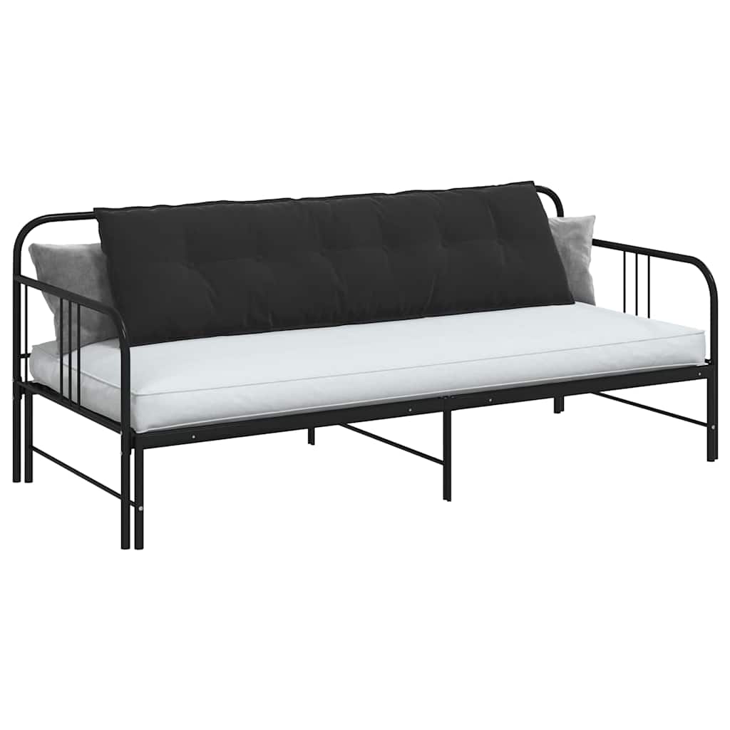 Vidaxx cojín de respaldo negro 180 x 50 cm tela de pana