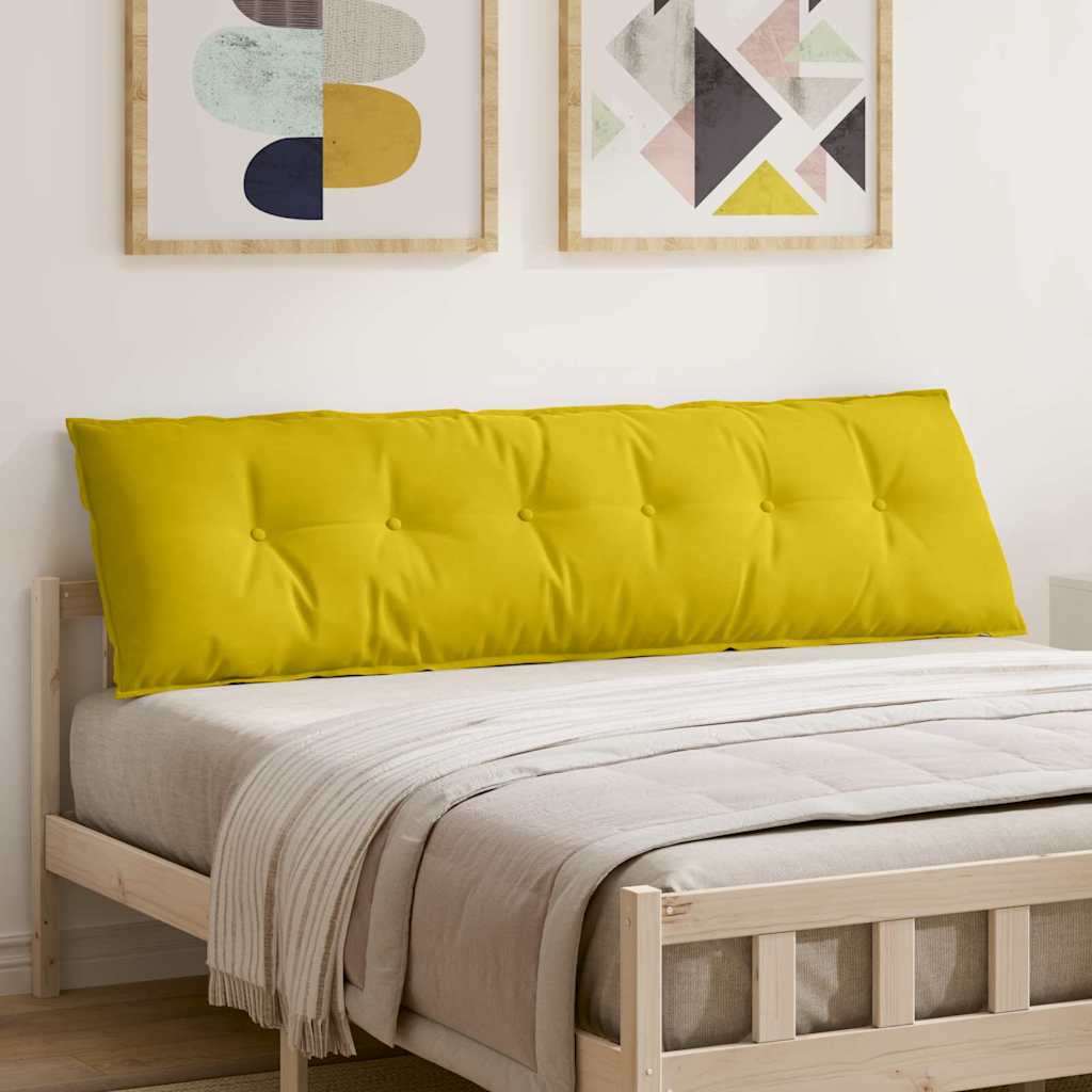 Vidaxx cojín de respaldo amarillo 180 x 50 cm tela de pana