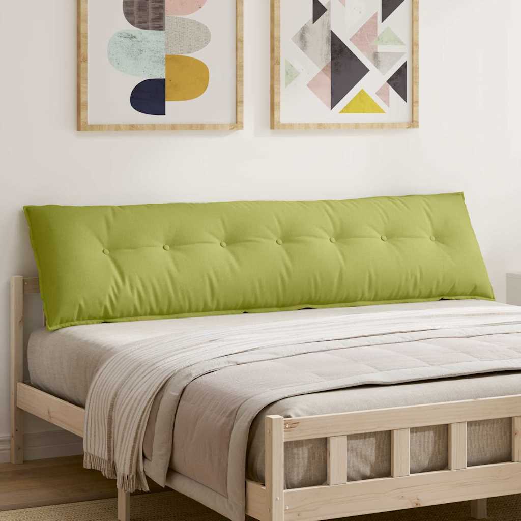VidaXL cojín de respaldo tela verde claro 200 x 19 x 50 cm