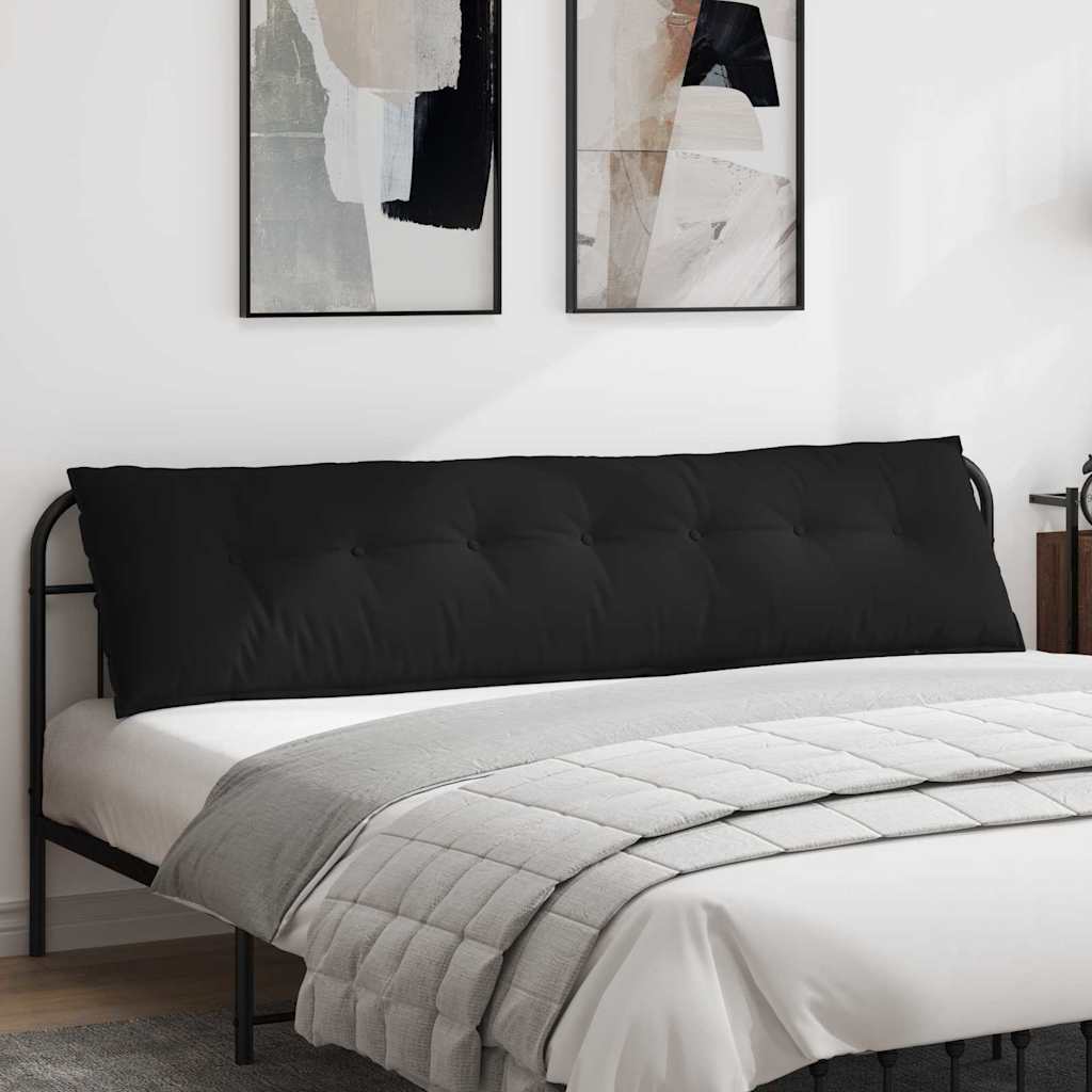 Cuscino schienale Vidaxx nero 200 x 50 cm in tessuto microfibra
