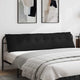 Vidaxx cojín de respaldo negro 200 x 50 cm tejido de microfibra