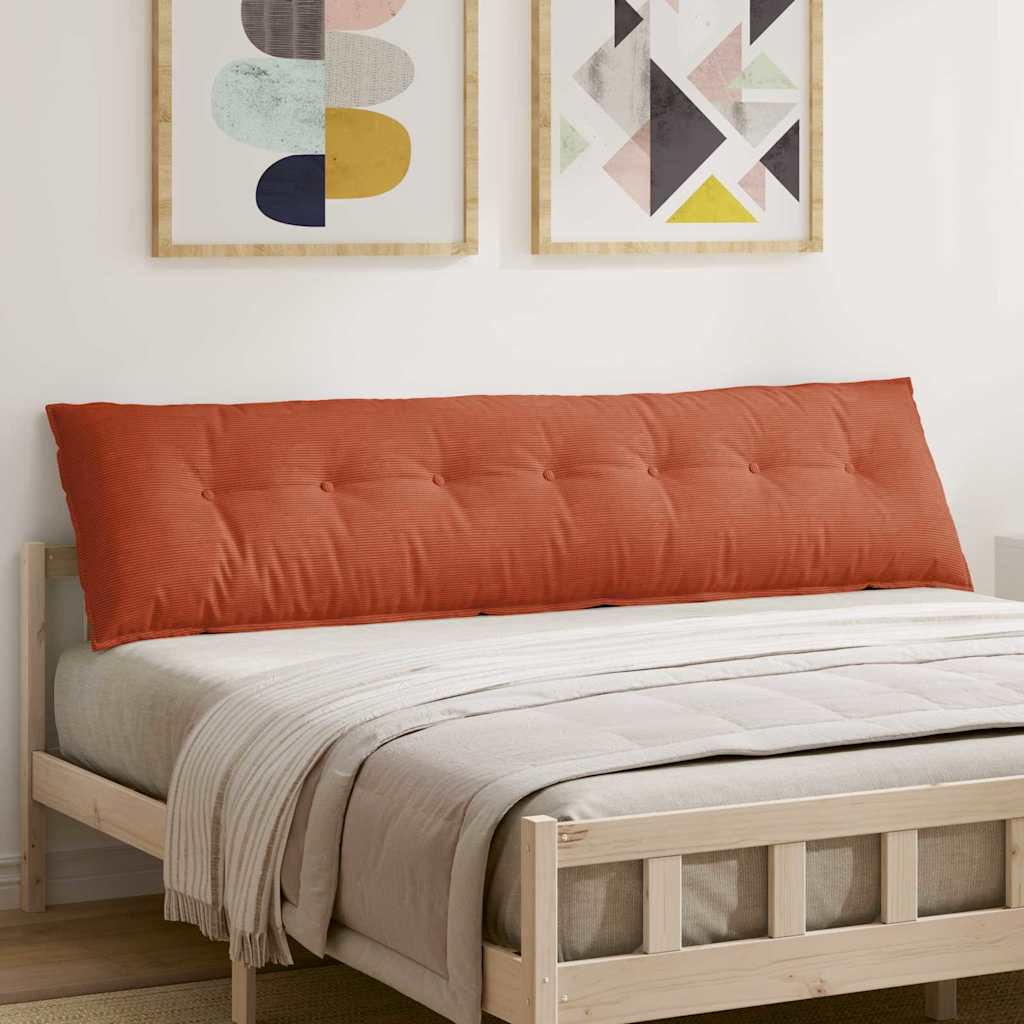 Vidaxx cojín de respaldo rojo-naranja 200 x 50 cm tela de pana