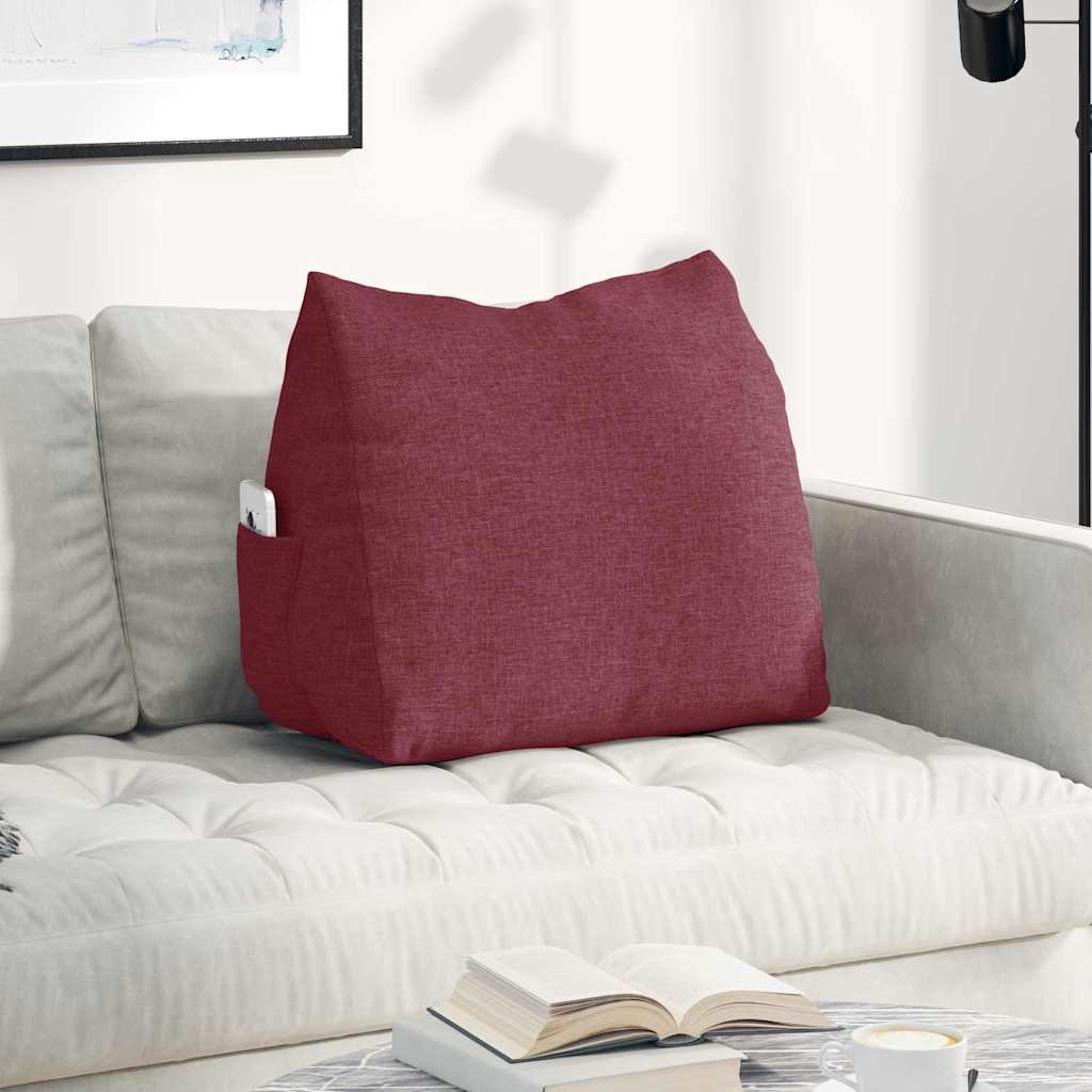 Vidaxx cojín de respaldo tejido rojo vino 60 x 20 x 50 cm