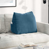 Vidaxl rugkussen blauw 60 x 20 x 50 cm cordstof