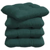 Cojines de asiento VidaXL 4 piezas tela verde oscuro 40 x 40 x 12 cm