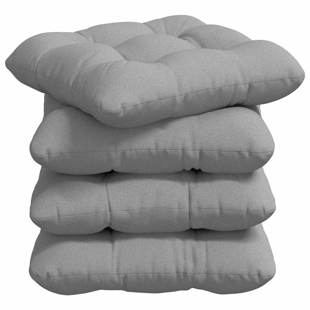 VidaXL cojines de asiento 4 piezas gris nube 45 x 45 x 12 cm tela