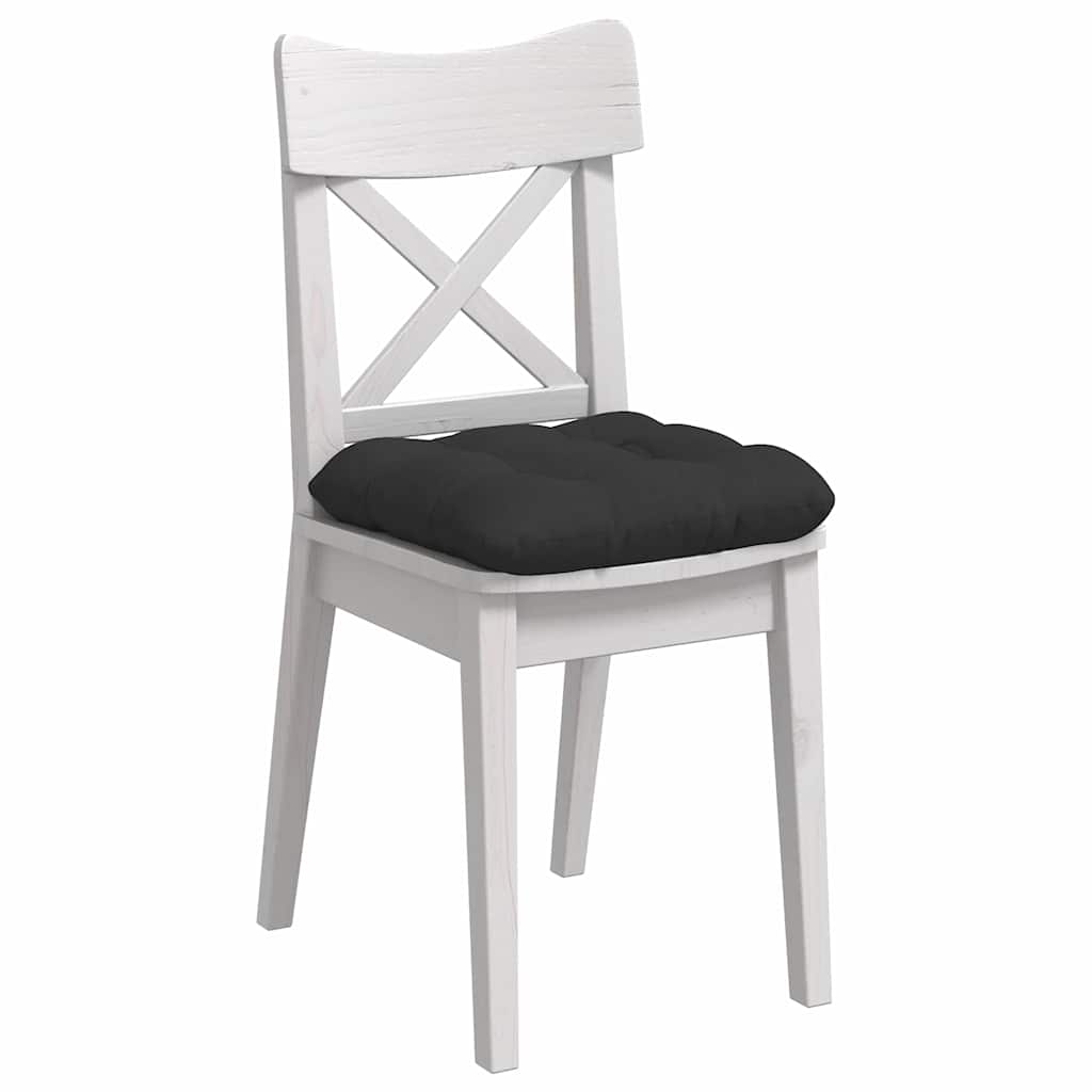 Vidaxx cojines de asiento 4 piezas tejido microfibra negro 45 x 45 cm
