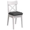 Cuscini per sedili Vidaxx 4 pezzi in tessuto di cotone grigio scuro 45 x 45 cm