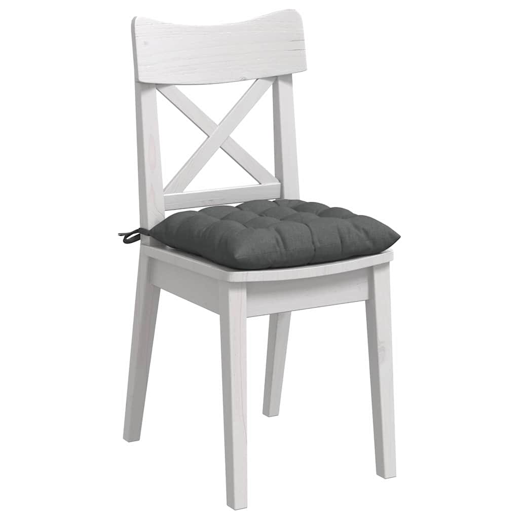 Cuscini per sedili VidaXL 4 pezzi in tessuto grigio scuro 40 x 40 x 6 cm
