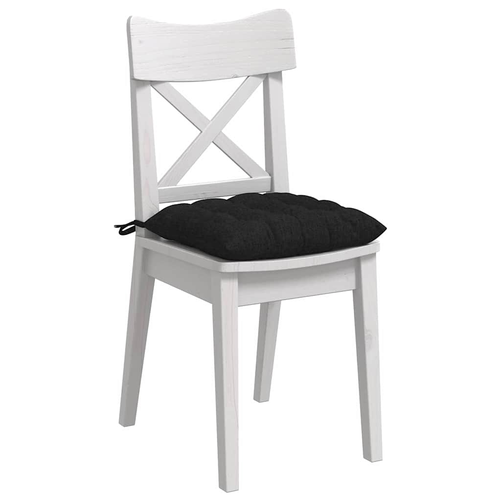 Cuscini di seduta VidaXL 4 pezzi in tessuto nero 40 x 40 x 6 cm