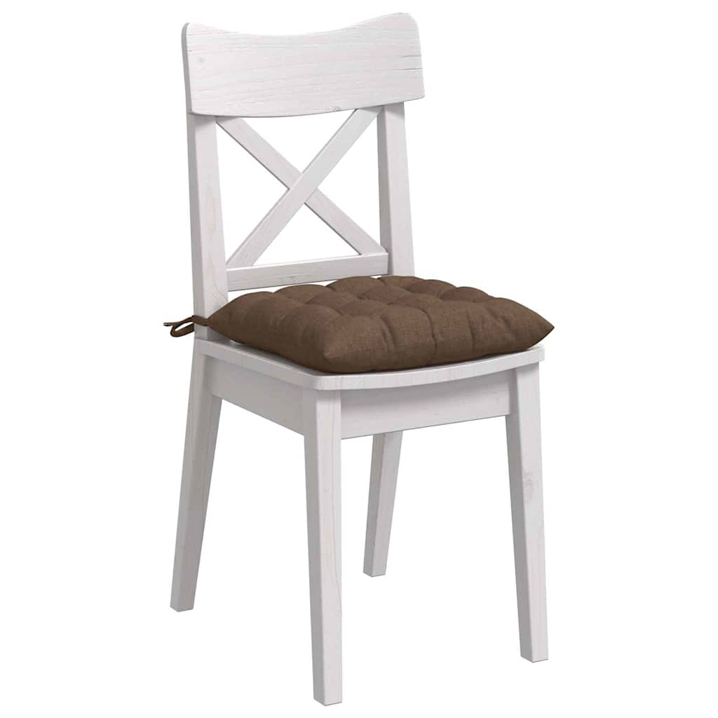Cojines de asiento VidaXL 4 piezas tejido marrón 40 x 40 x 6 cm