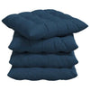 Cuscini sedile VidaXL 4 pezzi blu 40 x 40 x 6 cm in tessuto