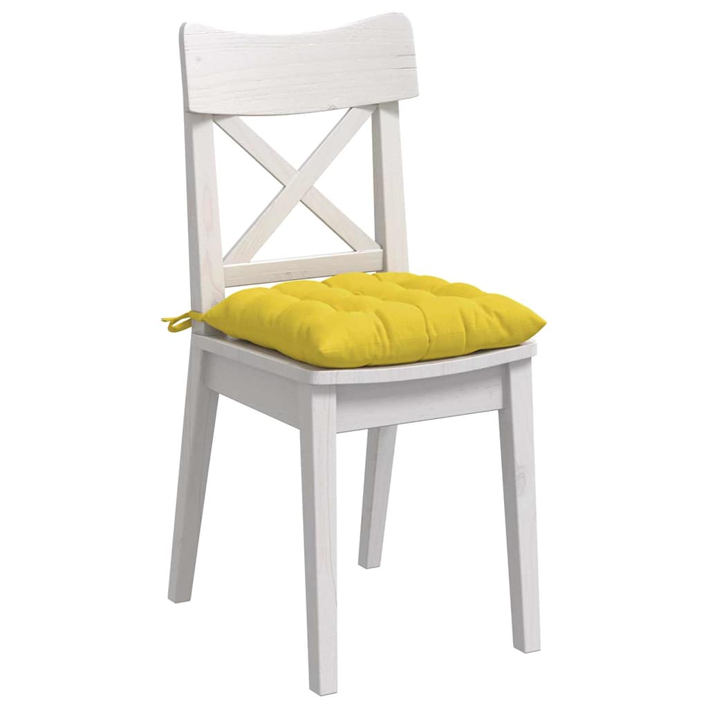 Cuscini da seduta VidaXL 4 pezzi in tessuto giallo chiaro 40 x 40 x 6 cm