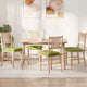 Cuscini sedile VidaXL 4 pezzi tessuto verde chiaro 40 x 40 x 6 cm