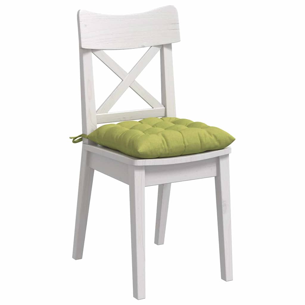 Cuscini sedile VidaXL 4 pezzi tessuto verde chiaro 40 x 40 x 6 cm