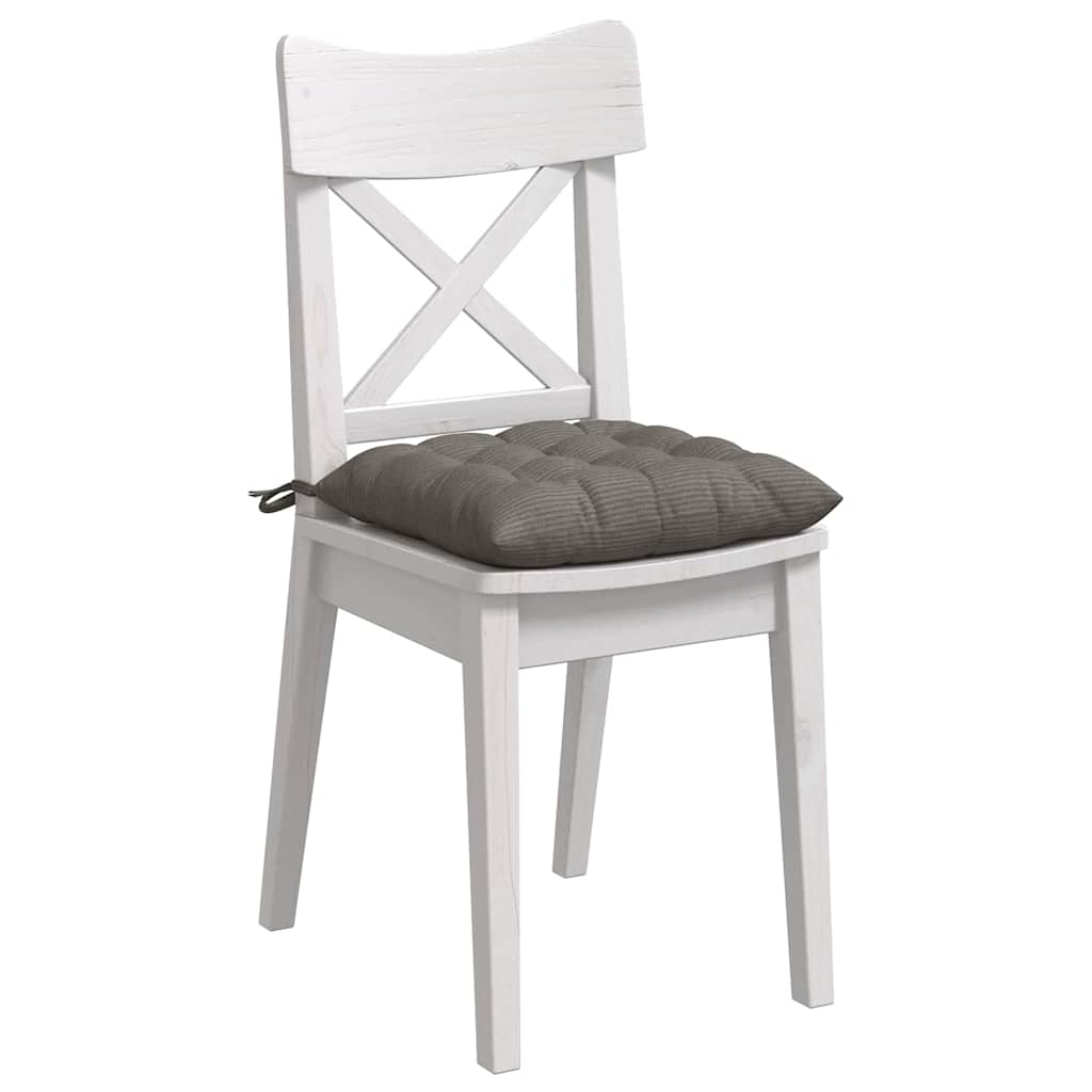 Cuscini per sedili VidaXL 4 pezzi grigio chiaro 40 x 40 x 6 cm in tessuto di cotone