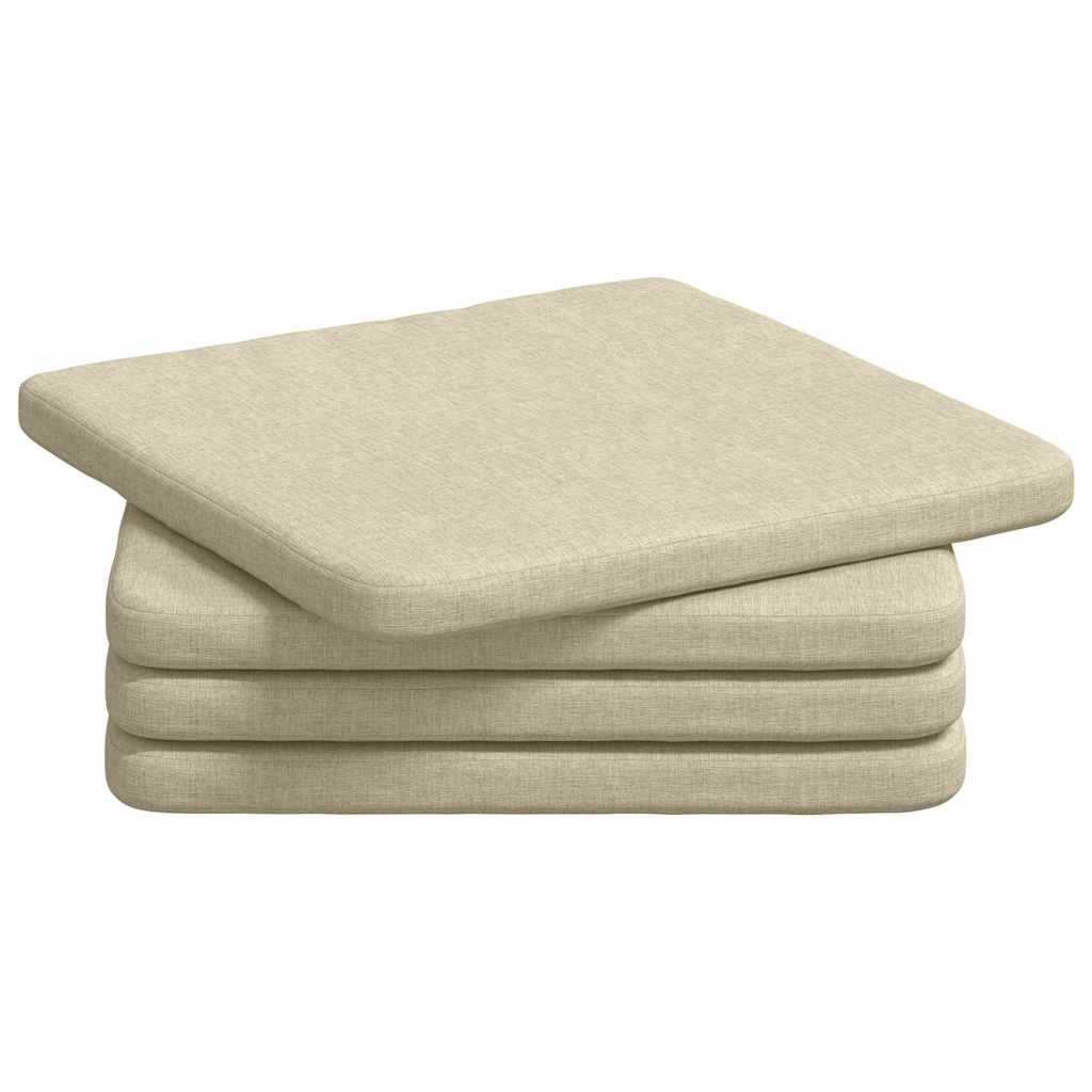 Cuscini sedile VidaXL 4 pezzi tessuto crema 40 x 40 x 3 cm