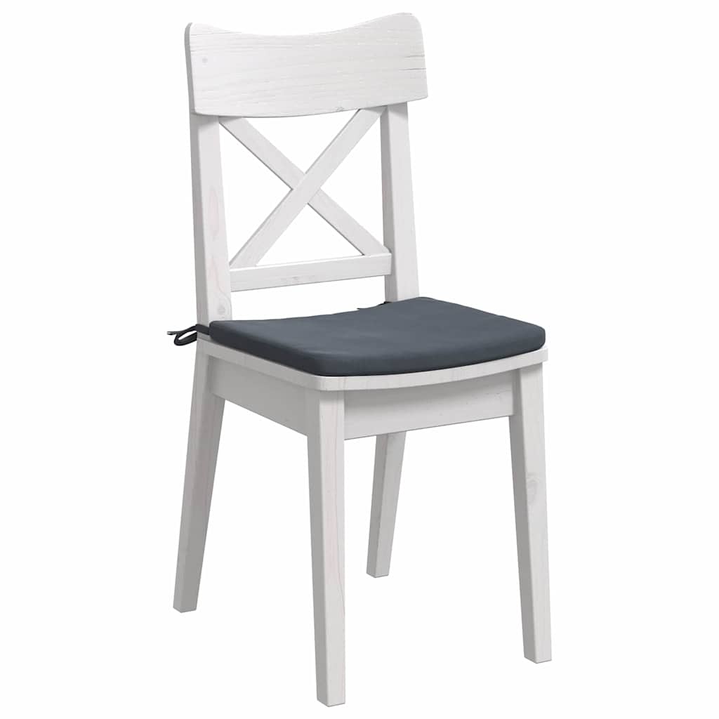 Cuscini per sedili VidaXL 4 pezzi grigio scuro 40 x 40 x 3 cm in velluto