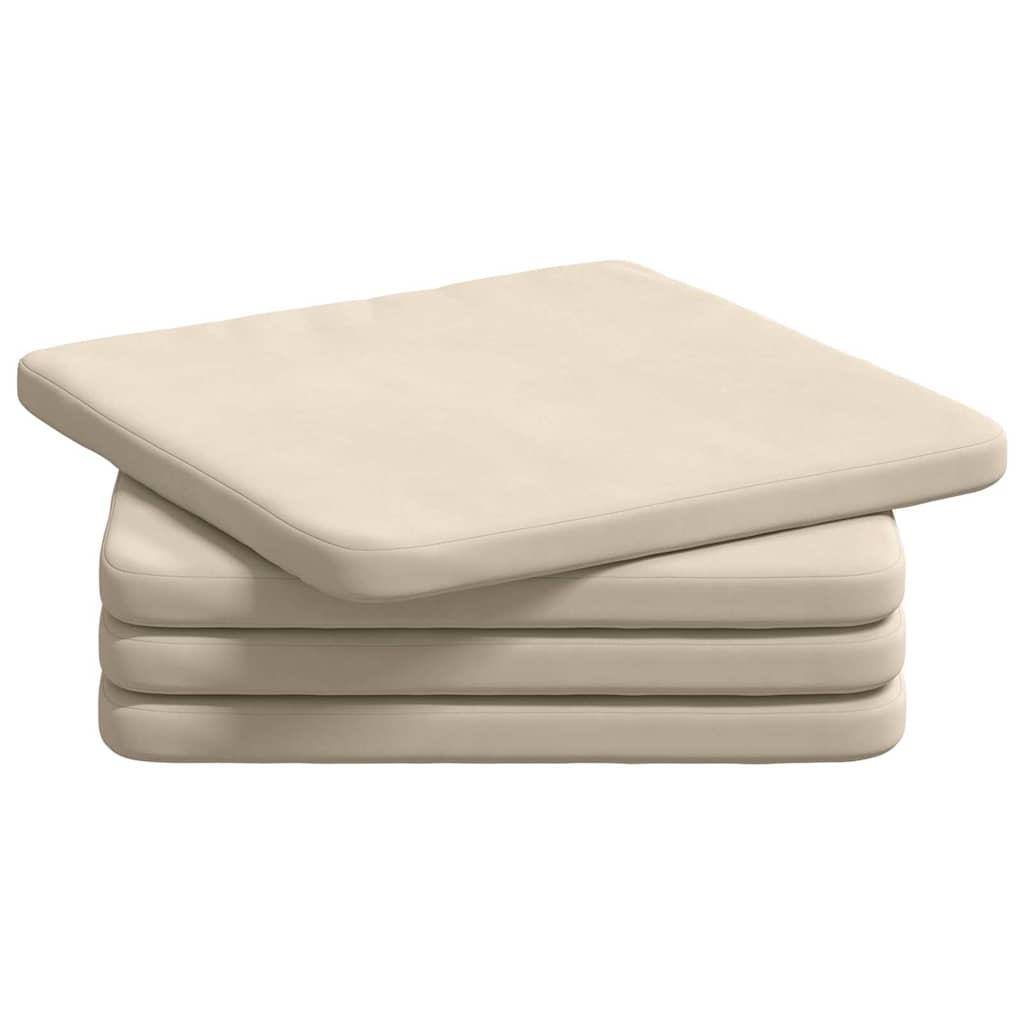 Cuscini per sedili Vidaxx 4 pezzi beige 40 x 40 x 3 cm in tessuto microfibra