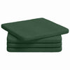 Cojines de asiento VidaXL 4 piezas verde oscuro 40 x 40 x 3 cm tela de algodón