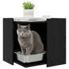 Valla para caja de arena para gatos Vidaxxl roble negro 53 x 53 x 51 cm madera procesada