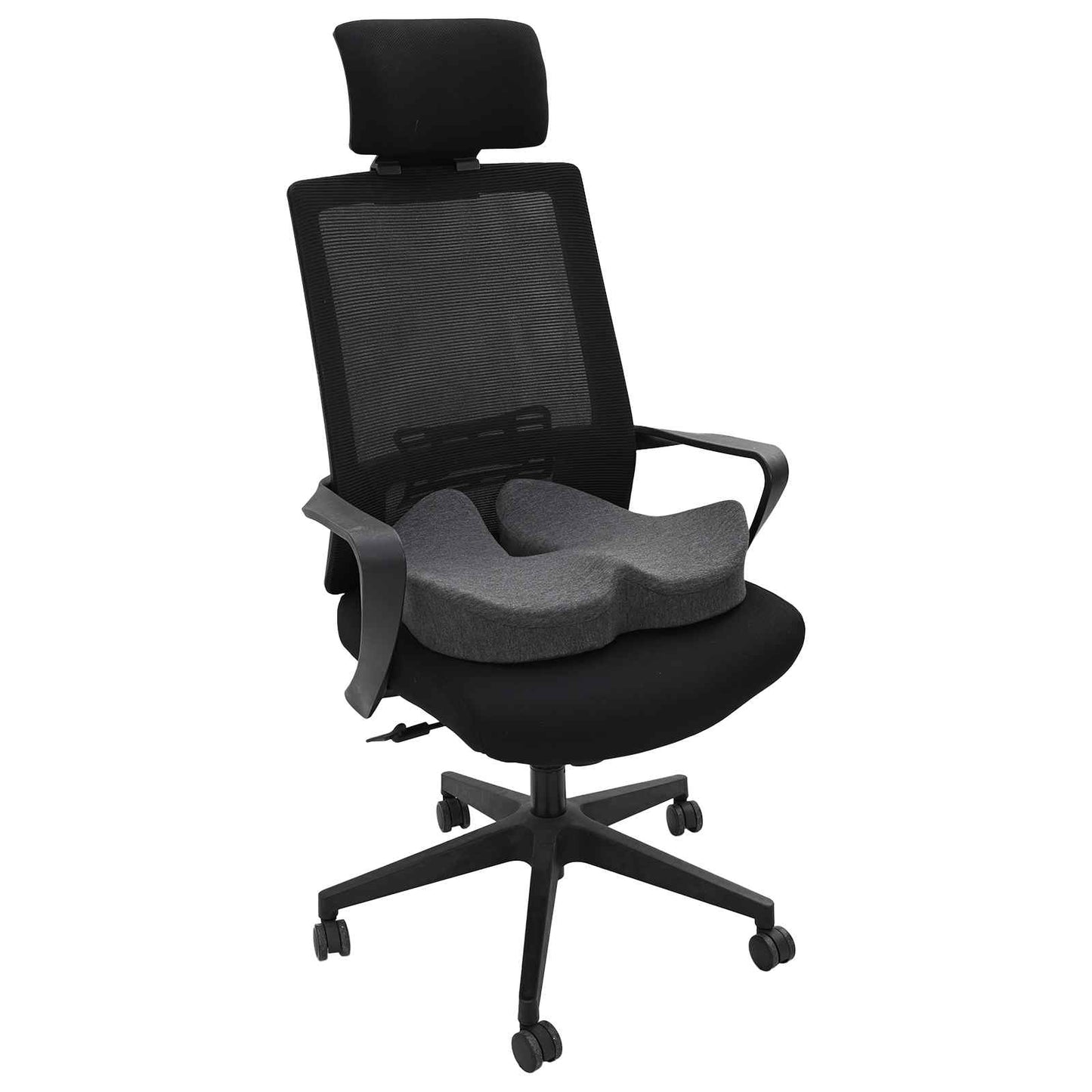 Vidaxxl almohada con cojín gris oscuro 50 x 43 x 10 cm algodón