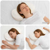 VidaXL almohada cervical con cojín blanco 53 x 35 x 11 cm poliéster