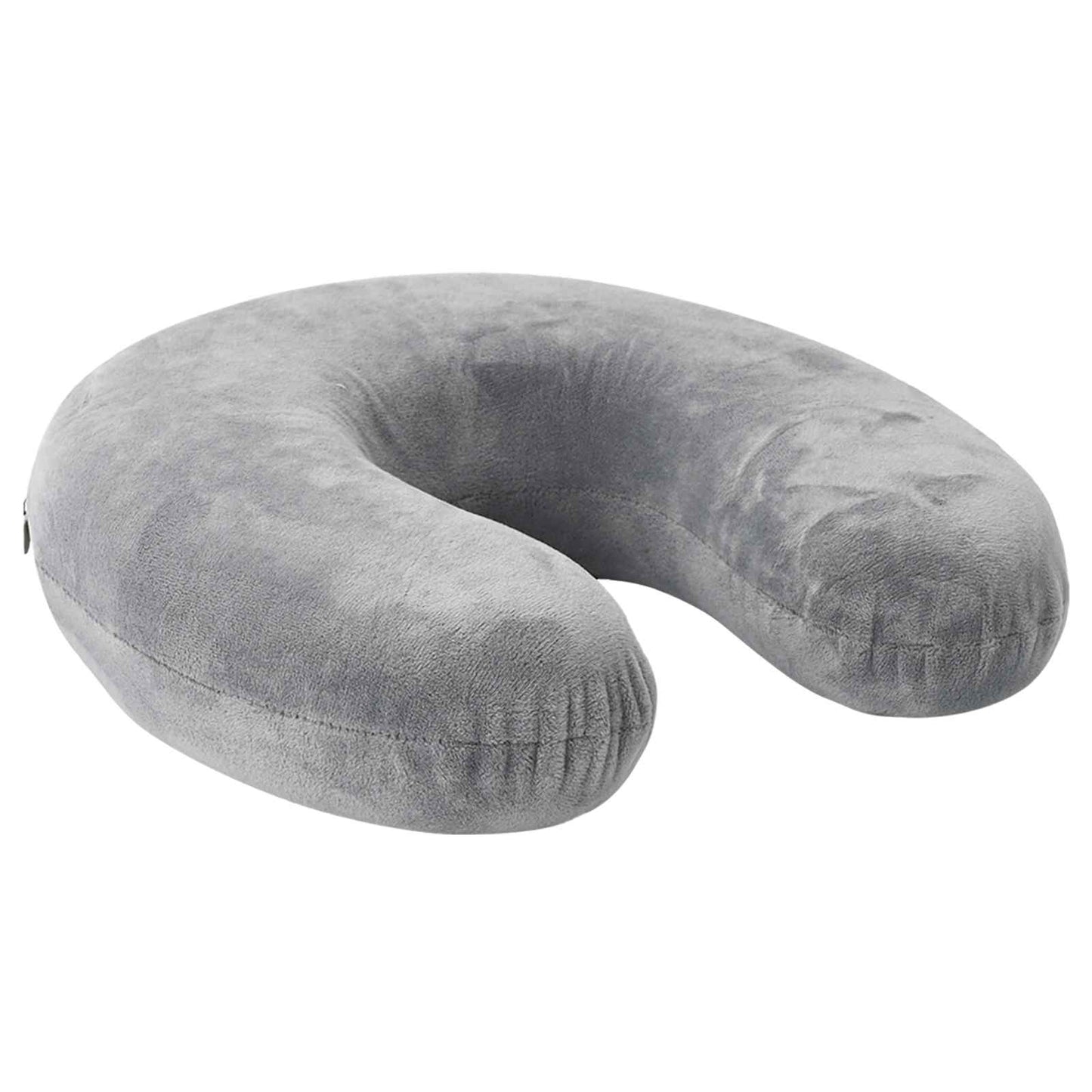 Cuscino da viaggio Vidaxx per il collo grigio 27 x 27 x 8,5 cm in velluto