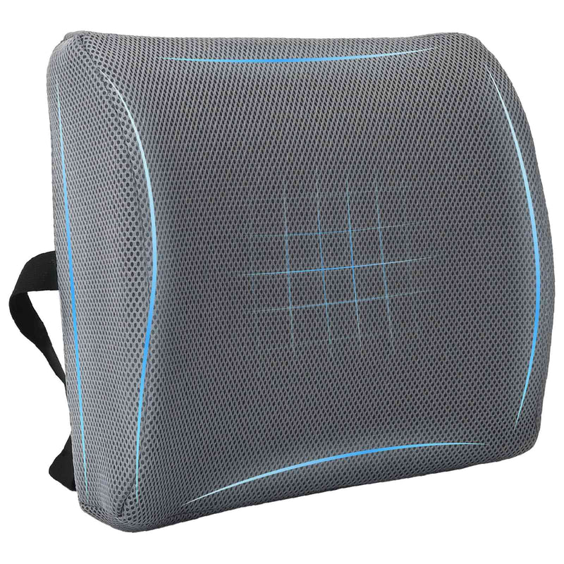 Cuscino schienale Vidaxx con cuscino grigio 36 x 30 x 12 cm con tessuto a rete