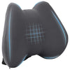 Vidaxl rugkussen met kussen grijs 40 x 32 x 14 cm polyester