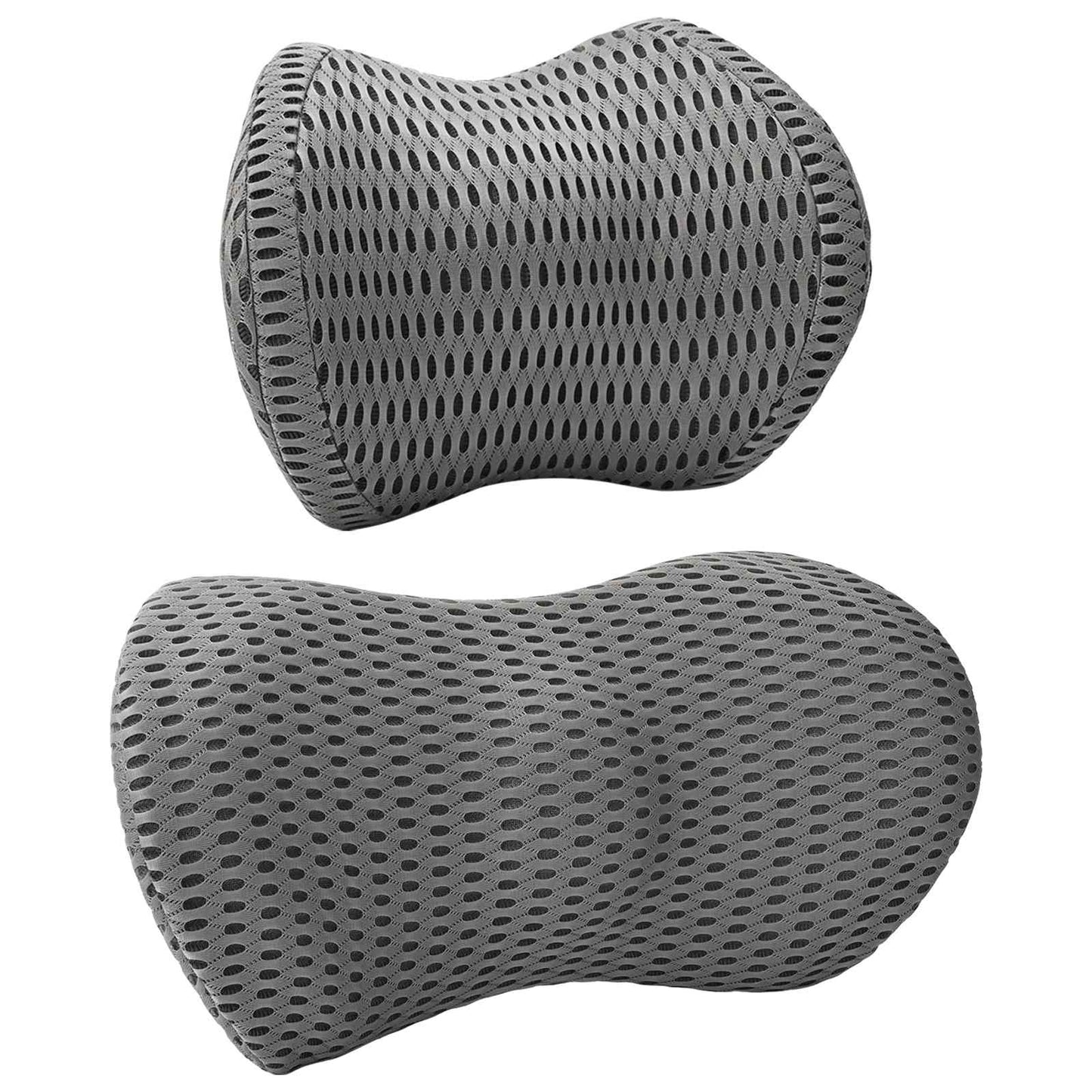 VidaXL juego de cojines con cojín ajustable 2 piezas malla 4D gris