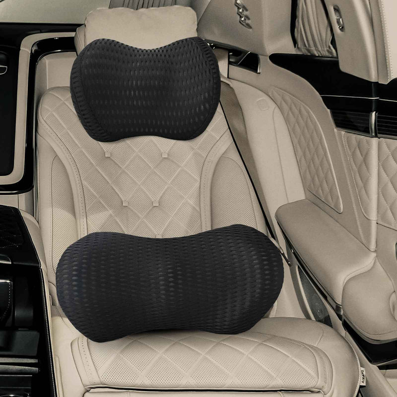 Set di cuscini VidaXL con cuscino regolabile 2 pezzi in rete 4D nera