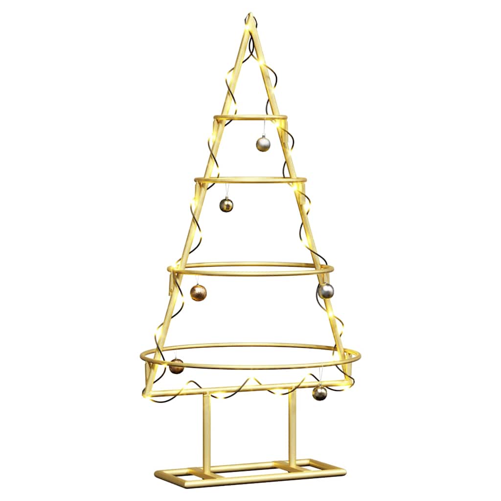 Árbol de Navidad de metal vidaxx con acero con recubrimiento en polvo dorado estándar de 60 cm