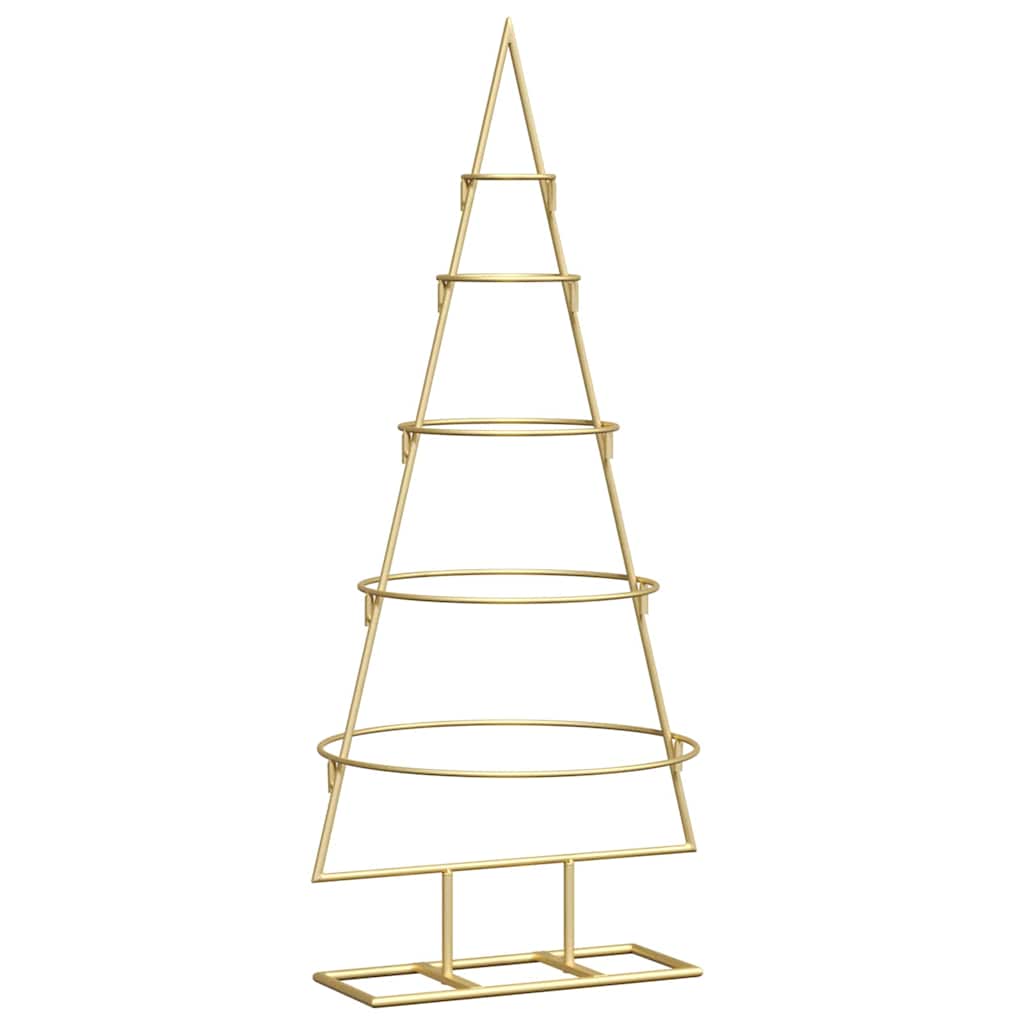 Árbol de Navidad de metal Vidaxx con acero con recubrimiento en polvo dorado estándar de 90 cm