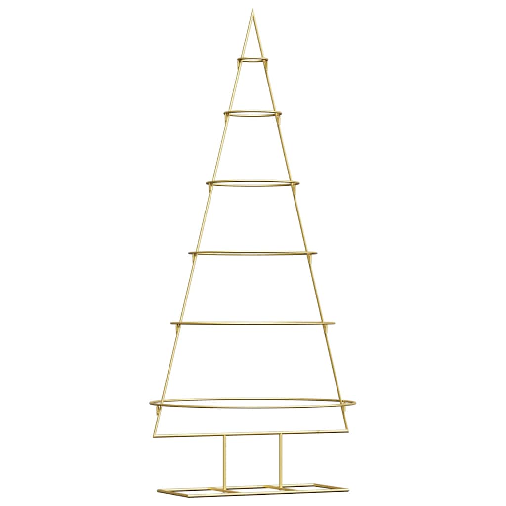 Árbol de Navidad de metal VidaXL con acero con recubrimiento en polvo dorado estándar 148 cm